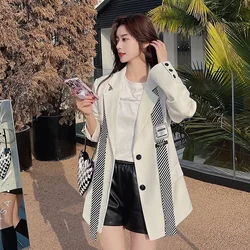 Spring Autumn Female Short Coats and Jackets High Quality Sale Fashion 2025 Women's Crop Blazers Trend Korean Style Outerwear