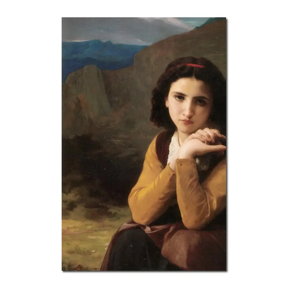 

oil Painting portrait Mignon William Adolphe Bouguereau Hand painted High quality