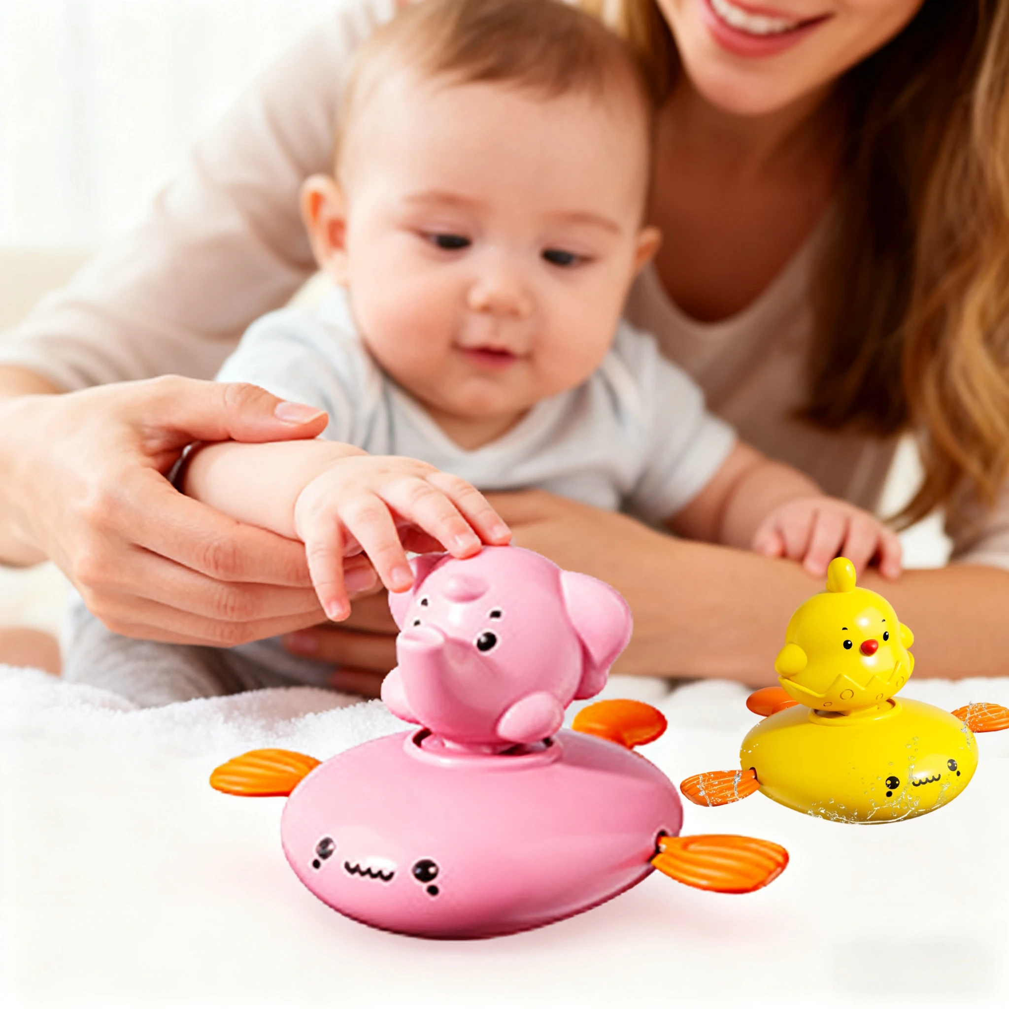 Baby Bath Toy Children Water Play and Bath Fun Spring Wind Toy Parent-child Interaction Exercise Reaction Ability Puzzle Solving