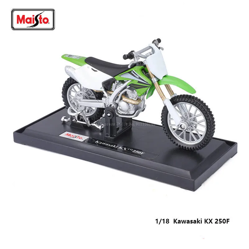 

Модель мотоцикла Maisto 1:18 Kawasaki KX 250F из натурального сплава, игрушка из литья под статическим давлением, Коллекционная модель в подарок