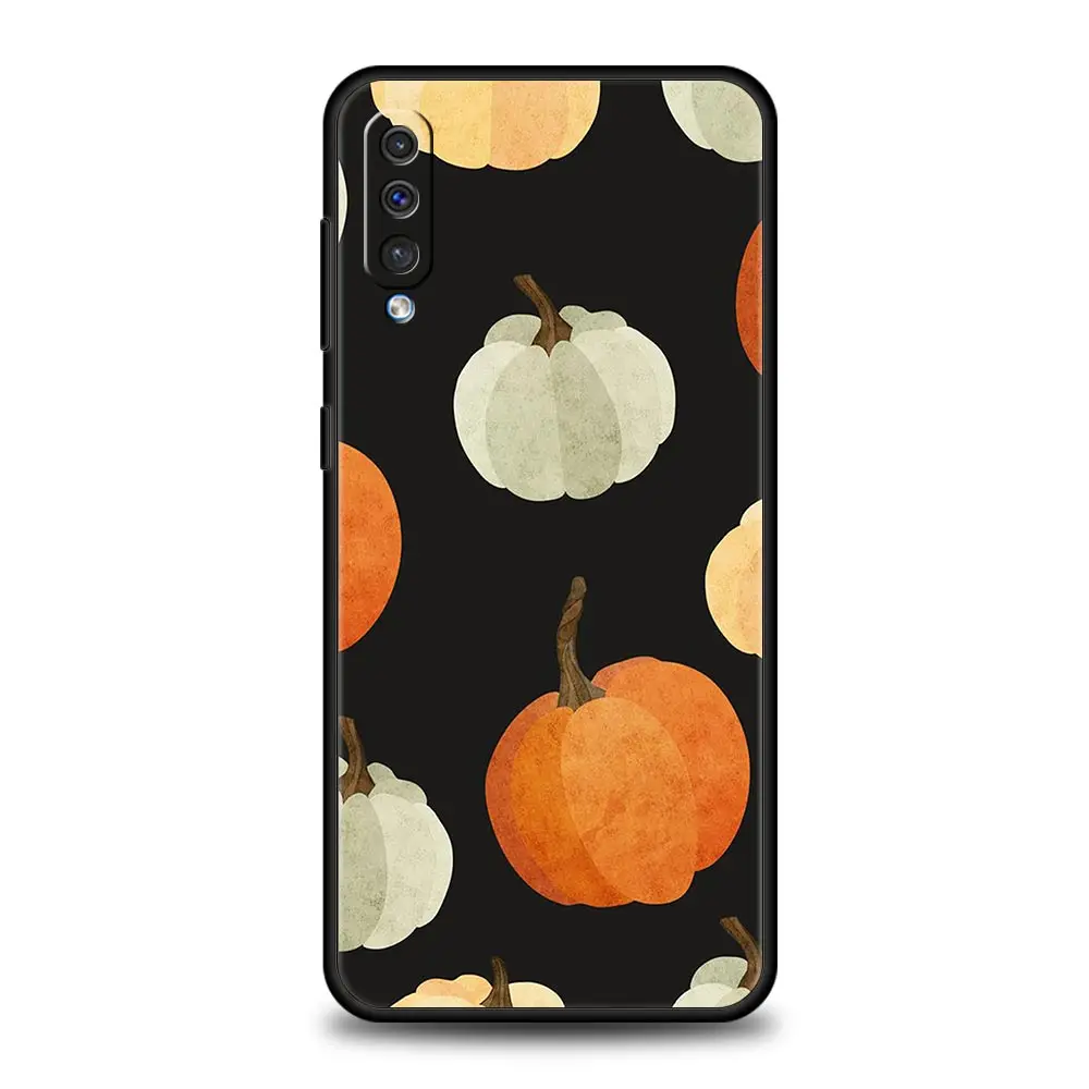 Case For Samsung A24 A12 A14 A32 A50 A70 A20S A10S A22 A40 A34 A54 A42 A52 5G A02S A04s Cover leaves fall fox pumpkin Halloween