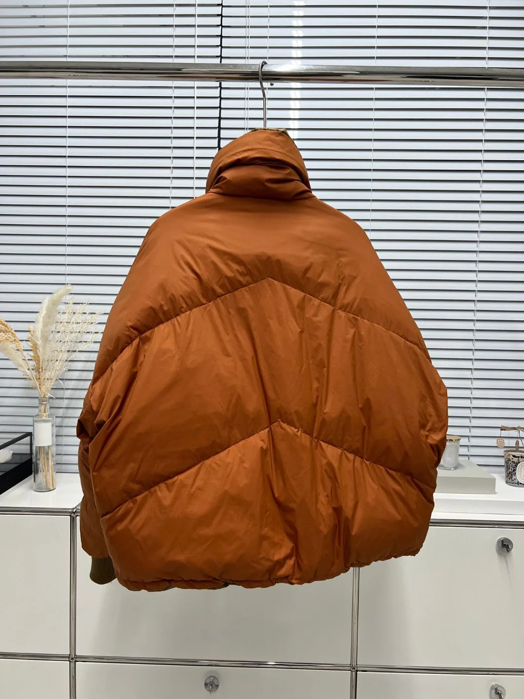 

2025 Women's Clothing Contrast color double-sided down jacket Autumn Winter New 1027