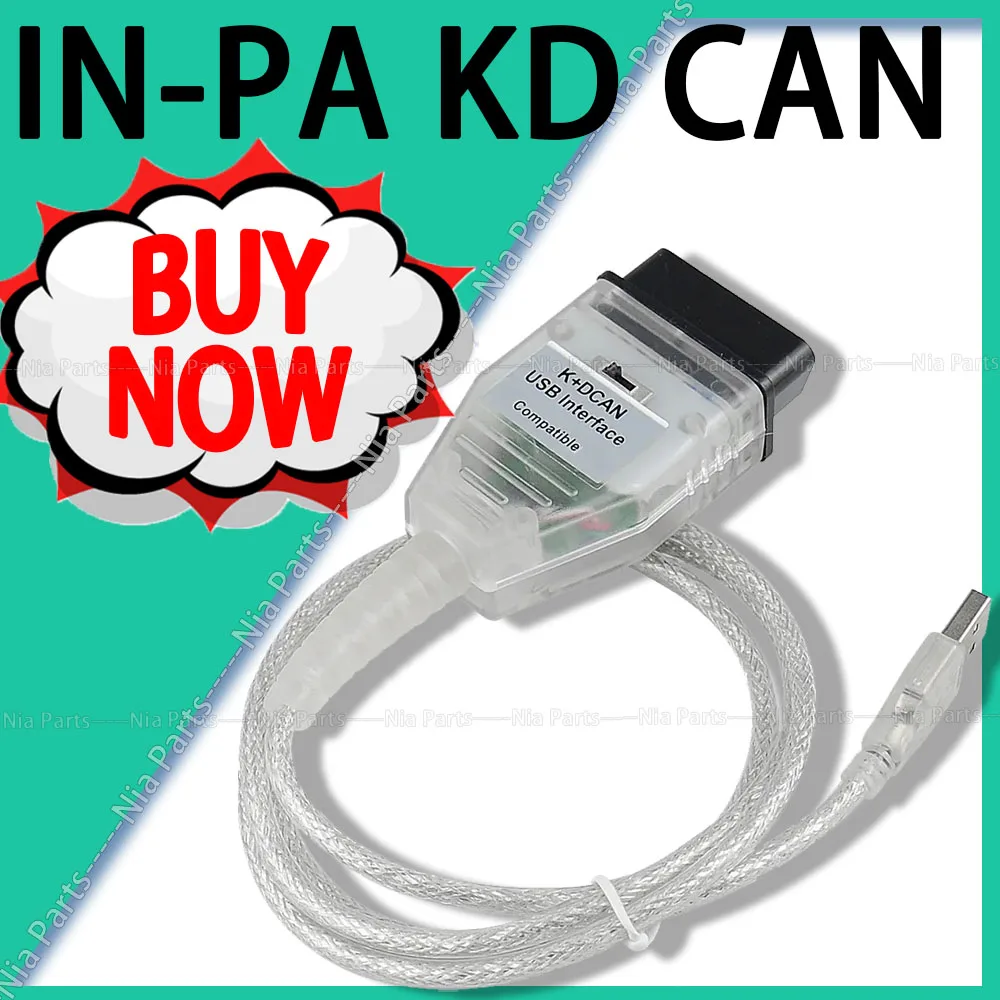 

IN-PA B-MW K DCAN With Switch OBDII Diagnostic Interface For B-MW Series K+CAN K-Line OBD2 Car Connector Code Diagnostic Tool