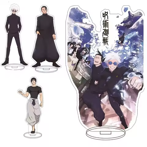 Satoru Gojo Fushiguro Toji Itadori Yuji Acrylic Stand Model Kawaii Cartoon Bottle Inumaki Toge Desk Decor