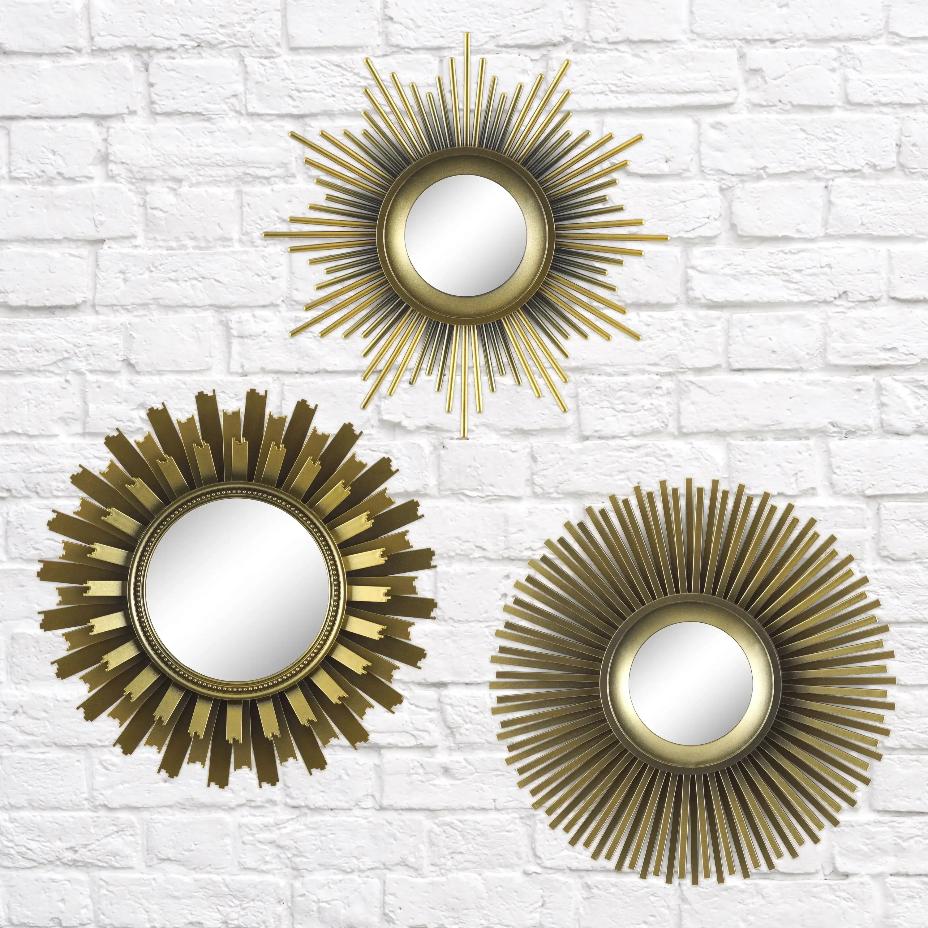 Specchio rotondo Sunburst Better Homes & Gardens, 3 pezzi