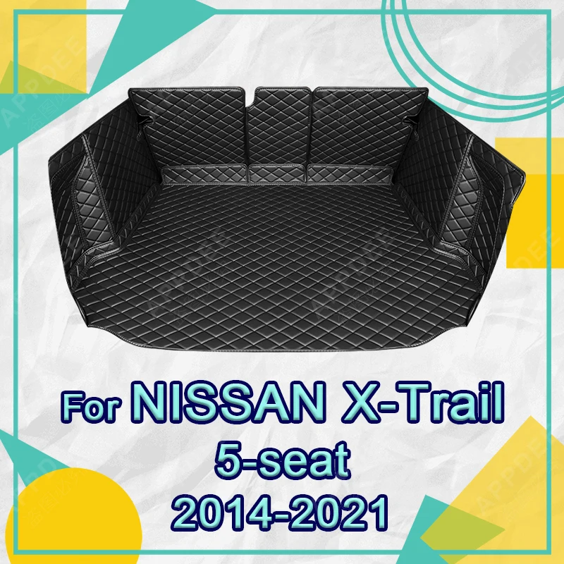 

Коврик в багажник с полным покрытием для Nissan X-Trail, 5 сидений 2014-2021 20, 19, 18, 17 16, 15, чехол для багажника автомобиля, аксессуары для защиты салона