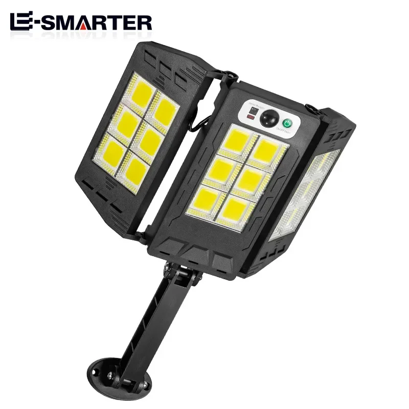 LED COB Outdoor Solar Lights, controle remoto, inserção no solo, paisagem, jardim, luz do gramado, sensor de movimento, Street Wall Lamp