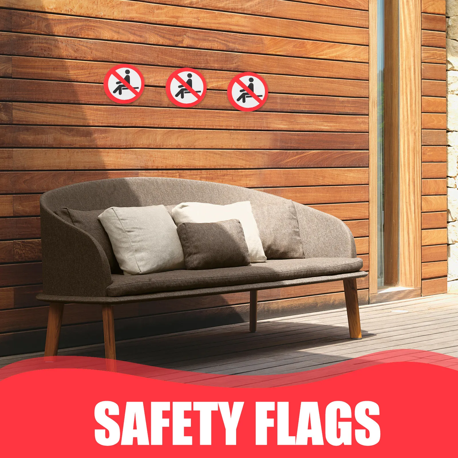 10 PCS Stickers Self Adhesive Warehouse Warning Sign Peel and Decal Removable Safety Decals