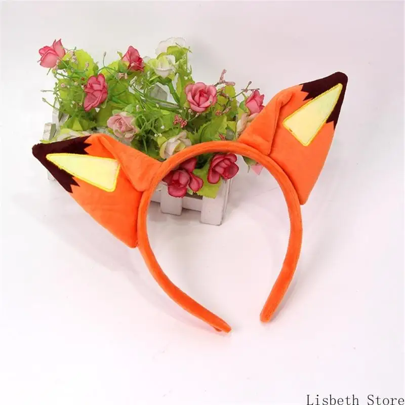 124a vossen oren hoofdband zacht elastisch haaraccessoire mode haarstukje voor cosplay feest kostuum rollenspel volwassenen