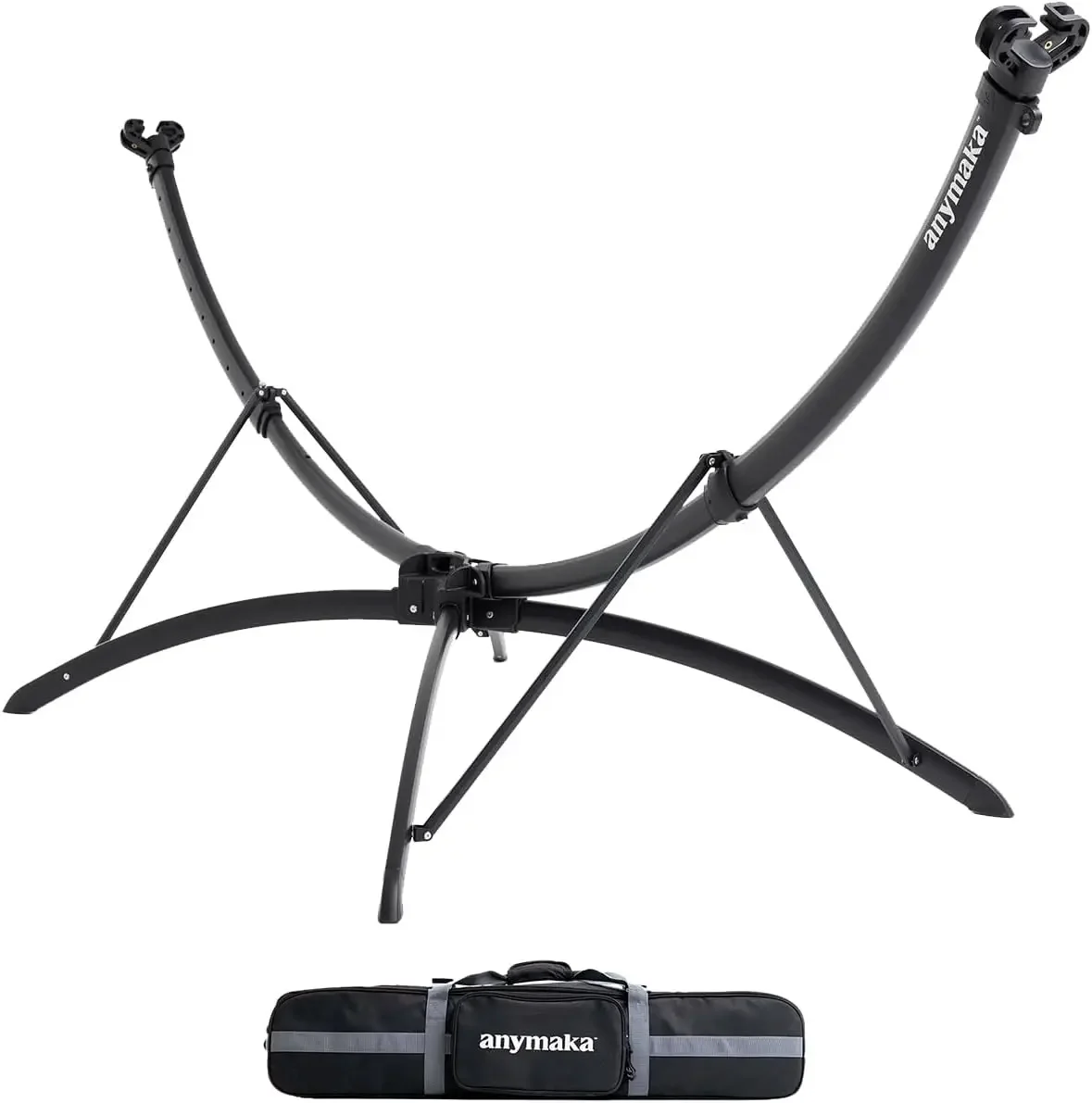 Set Up in 3 Seconds Adjustable Portable Aluminum Alloy Hammock Stand for Outside with Chair Mode & Lounge Mode up to 105'' (Hamm