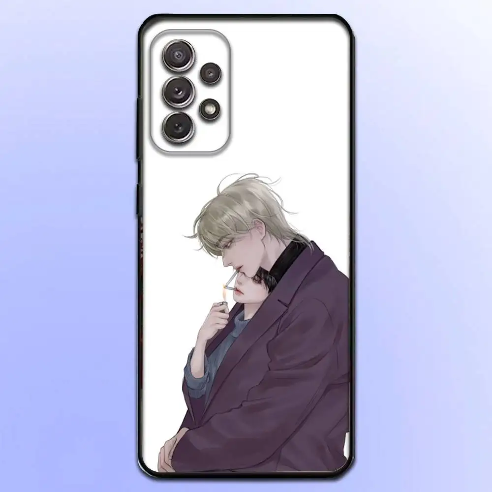 حافظة هاتف L-Low T-Tide in Twilight لهاتف Samsung S 25,24,23,22,30,21,10,9,Ultra,Plus,Lite,FE,4,5G حافظة سوداء ناعمة