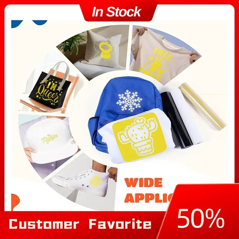 

AT03 Top Heat Transfer Vinyl Iron-On Vinyl Roll For T-Shirts, Htv Vinyl Easy Install Yellow