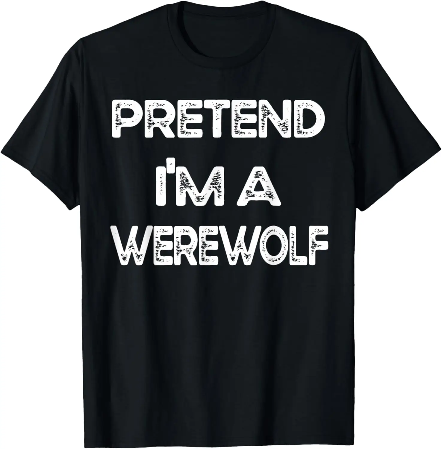 Pretend I'm A Werewolf Lazy Wolf Halloween Costumes For Kids T-Shirt