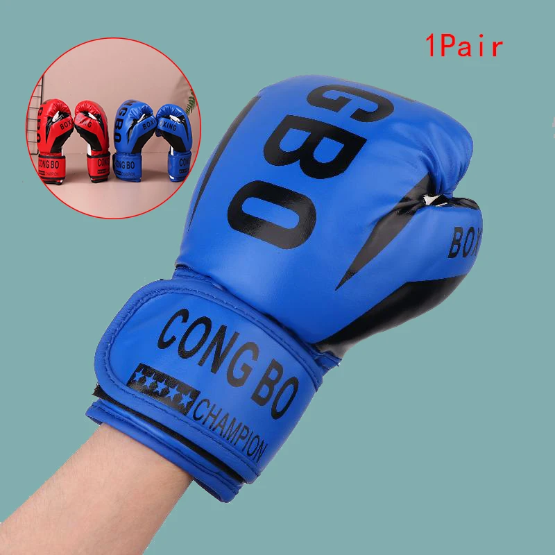 

Детские боксерские перчатки на 6 унций — перчатки для спарринга и тренировок из искусственной кожи для тайского бокса, каратэ и бокса (дышащие молодежные перчатки)