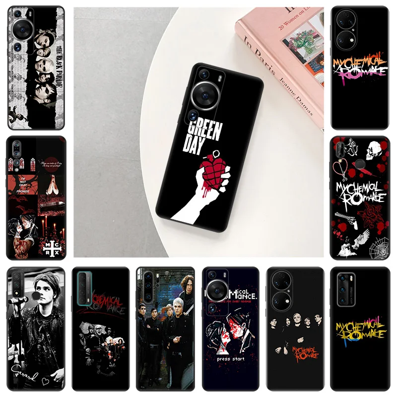 Phone Case For Motorola G50 G51 G60 G71 G30 G31 Edge 20 30 40 G73 Huawei P40 P30 P20 P-Smart My Chemical Romance Anti-Drop Cover