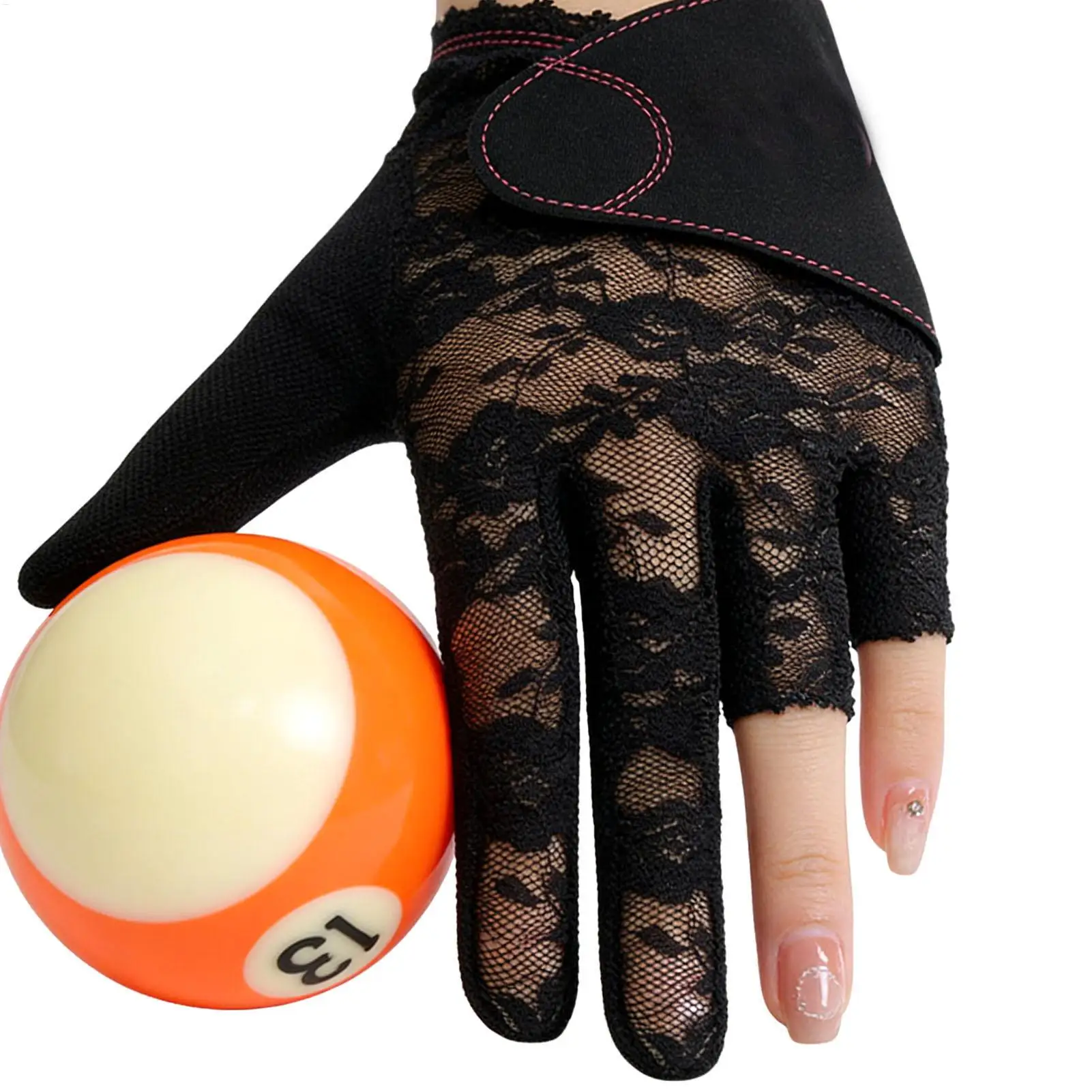 

Бильярдная перчатка для левой руки, дышащая перчатка для бильярда для женщин, для домашних турниров, тренировок на открытом воздухе