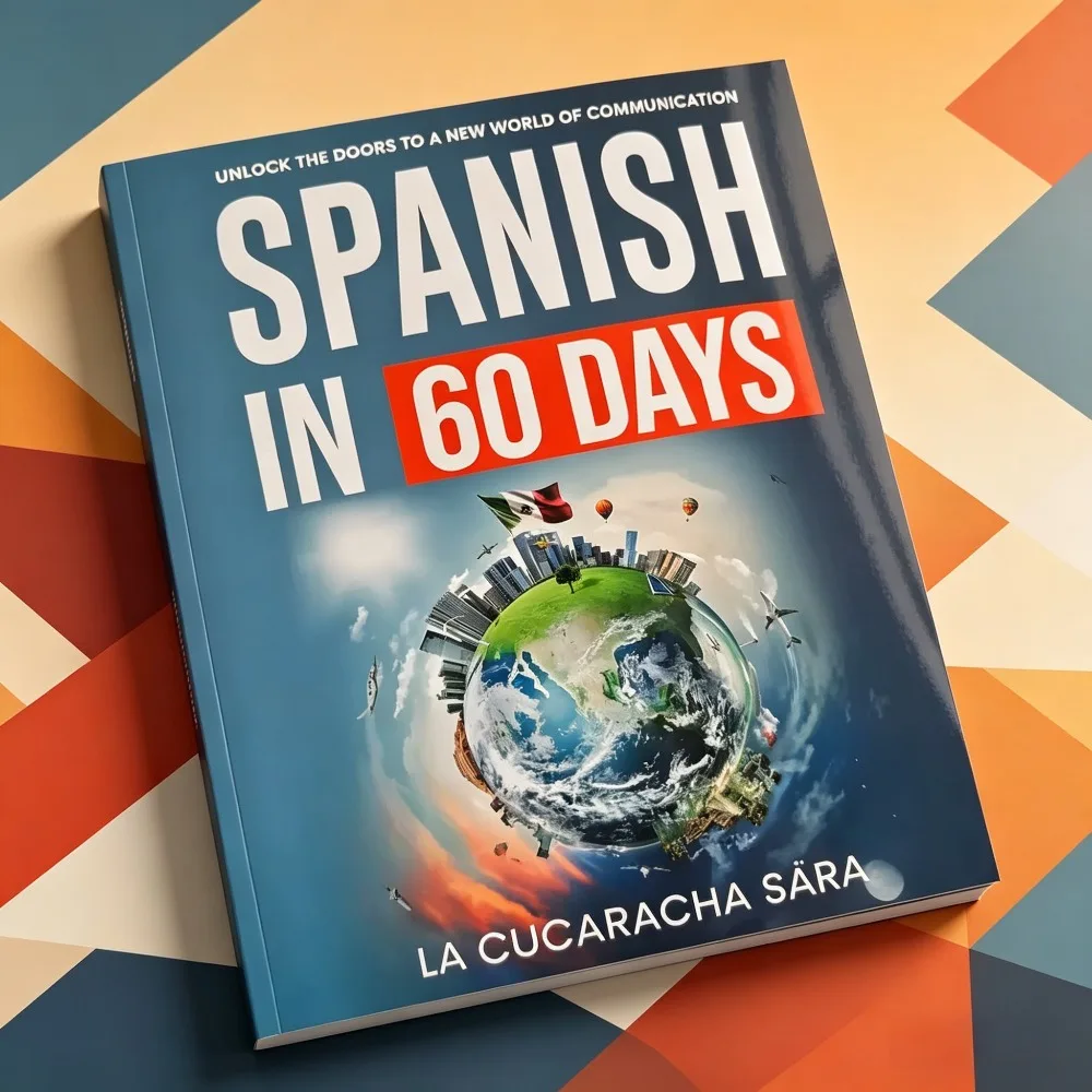 Espanhol em 60 Dias La Cucaracha Sara Guia de Comunicação para Aprendizagem Rápida de Espanhol em Inglês Livro em Papel Frete Grátis