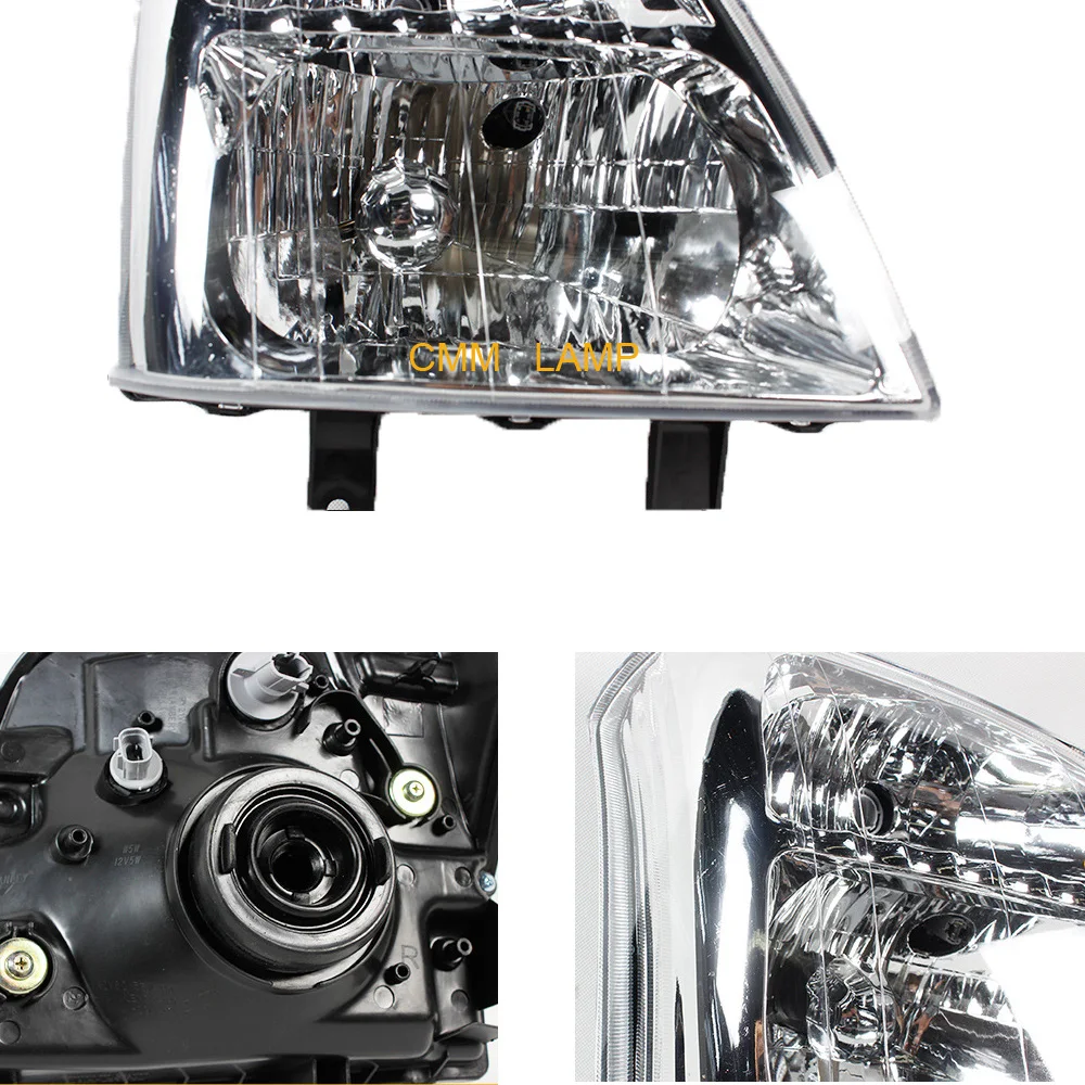 2 PCS (LH AND RH) Front Head Lamp (No Bulb) Light Fits Isuzu D-Max Dmax Spark Cab V-Cross 2003