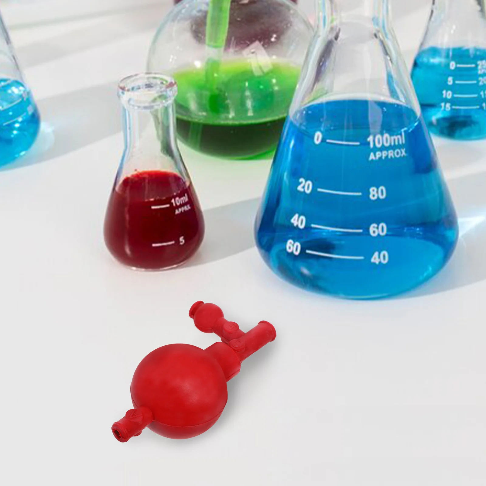 

Rubber Pipette Bulb Large Capacity Lab Suction Equipment Red Three Ear Design Comfort Grip Standard Shape Efficient Liquid