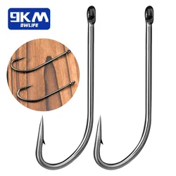 9KM Seawater Fishing Hook 50~200Pcs Barbed Beak Long Shank Fishing Hooks Carp Jig Worm Hook Bait Fishing O'shaughnessy Hooks
