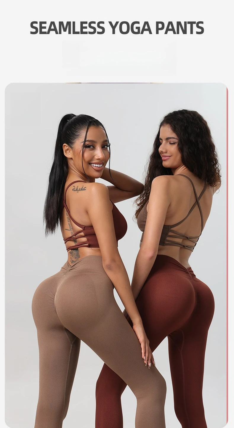 � ​ High-Waist Push-Up Yoga-Leggings, Workout-Leggings für Damen, Fahrrad-Yoga-Mode, Elastische V-Taille, Schlankmachende Sportbekleidung ​ ​ – Detail 2