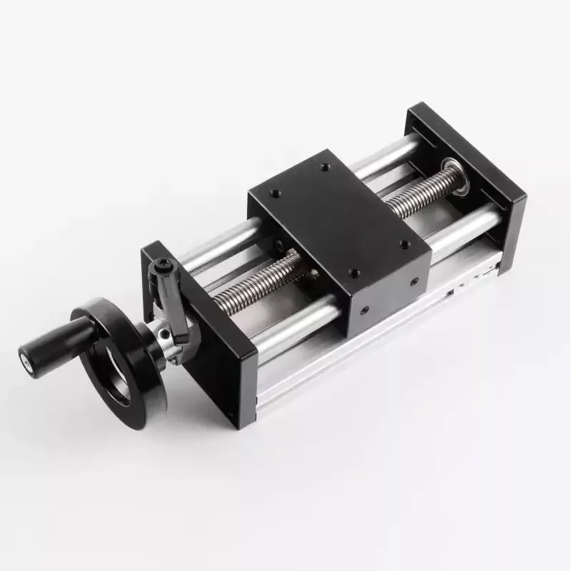 Linear Guide Manual Sliding Table Ballscrew SFU1204 100-500MM Stroke Handwheel Double Optical Axis CNC Table 3D Printer XY