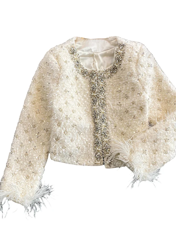 

Ele round Ne Jaet Женский элитный роскошный топ с блестками, украшенный Diamo и страусиными перьями