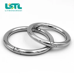1 Pcs Cattle Nose Rings Stainless Steel Bull Ox Cow Bovine Traction Clasp Farm Animal Livestock Nose Clips Farm Animal Supplies