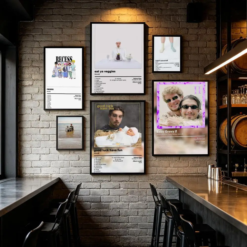 Sänger B-bbno$ Album Musik Poster HD Wandaufkleber für Zuhause, Flur, Wohnzimmer, Schlafzimmer, Bar, Büro, Dekor Kunstdrucke