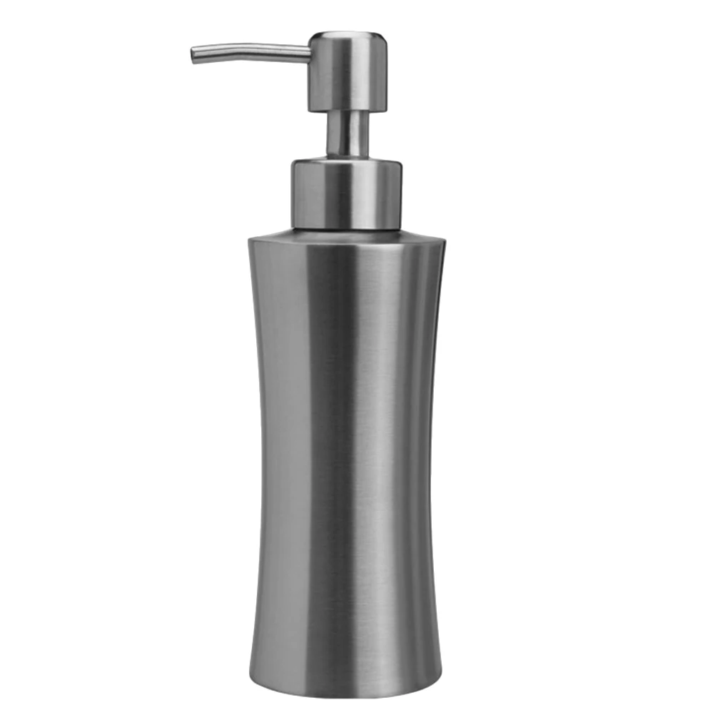 

Stainless Steel Soap Dispenser Liquid Bath Dish Dispensing Lotion Bottle Shampoo Refillable One Piece