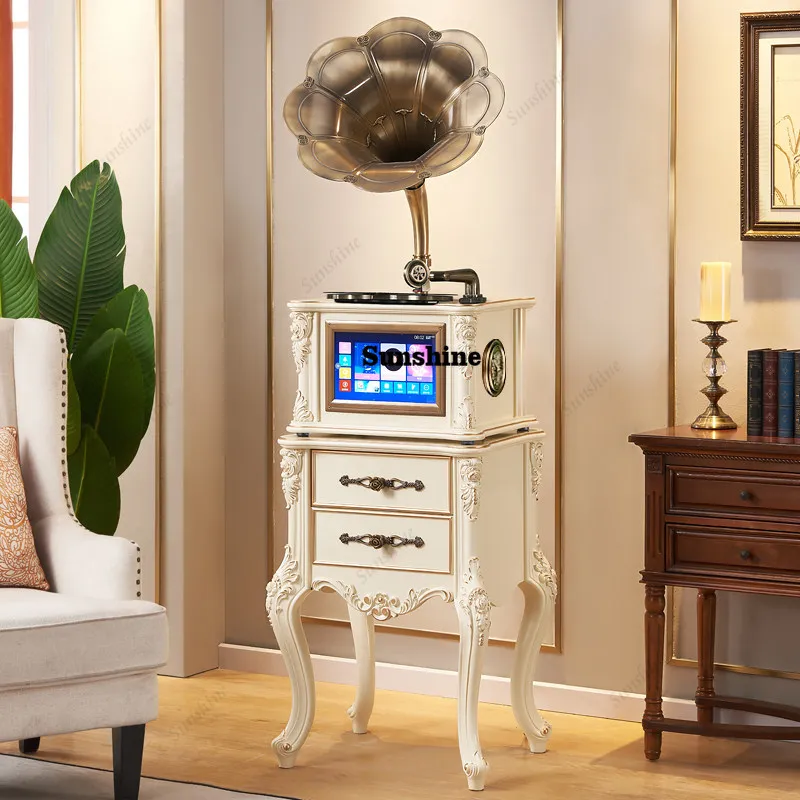 American retro phonograph, vinyl record, family Karaoke all-in-one, living room ornament stereo