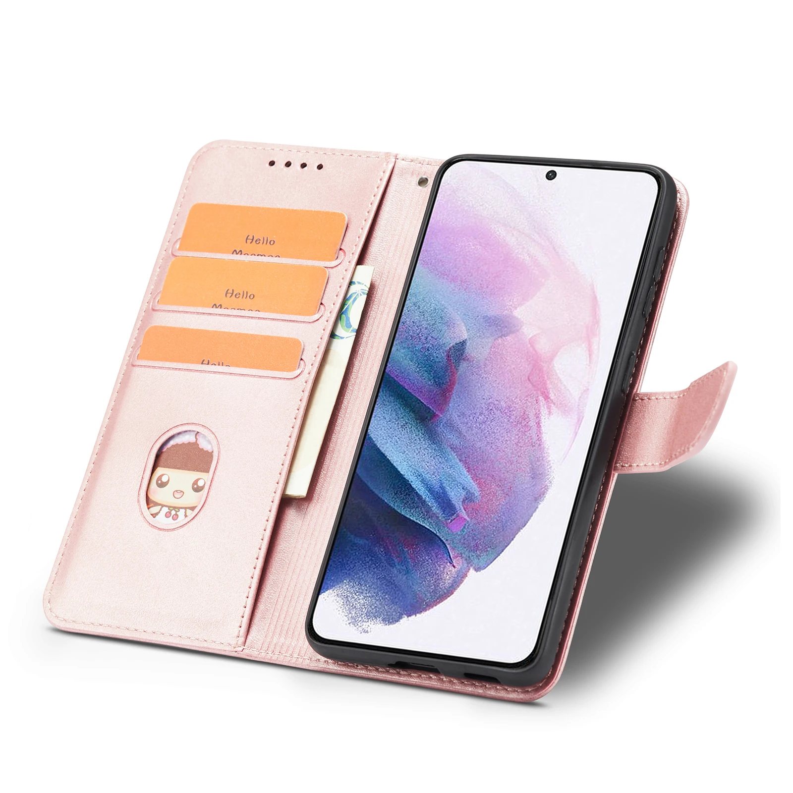 Skórzane etui z klapką na telefon Note 15, futerał na Xiaomi Redmi Note 15 14 13 12 11 Pro Plus 5G 10 9 8, obudowa z 3D kwiatami i jeleniem — zdjęcie produktu 3