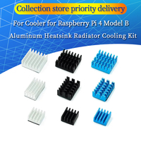 For Raspberry Pi 4 Heat Sink 3pcs Raspberry Pi 4B Aluminum Heatsink Radiator Cooling Kit Cooler for Raspberry Pi 4 Model B