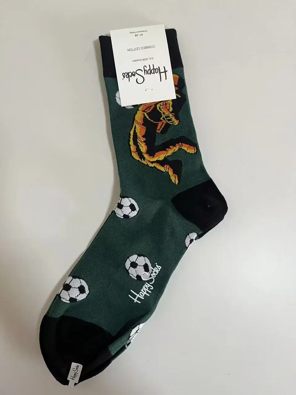 Katoenen Happy Socks Klassieke Crew Sock-schoen voor heren, maat 10 - 13, zacht