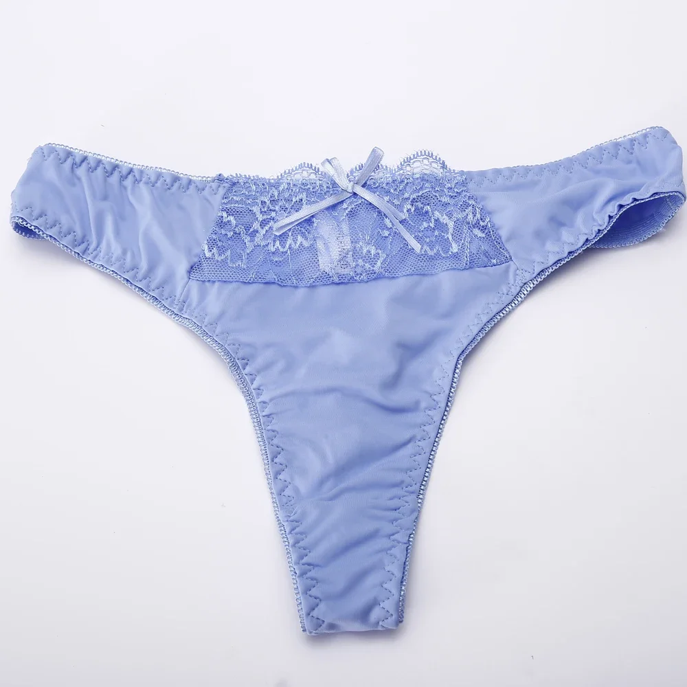 Women Panties One-piece Solid Color Thong Sexy Ice-silk Seamless Panties for Women Thongs Women Sexy  Женские Трусы