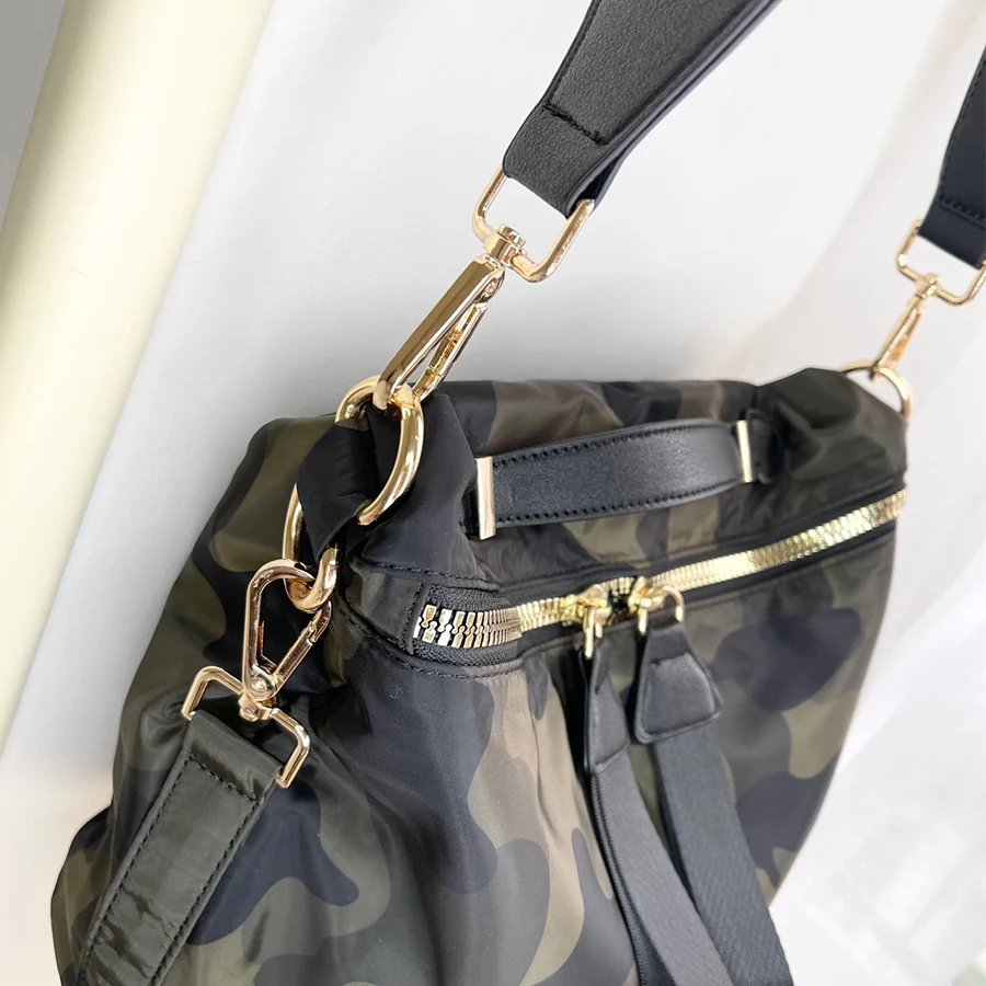 2024 new Tote bag fashion lightweight waterproof nylon fabric large capacity casual camouflage travel crossbody shoulder bag sac