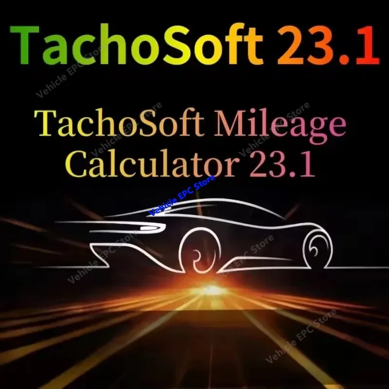 New TachoSoft Mileage Calculator V23.1 Digital Odometer Tool - License Included Vehicle Diagnostic Software Mileage Tracking