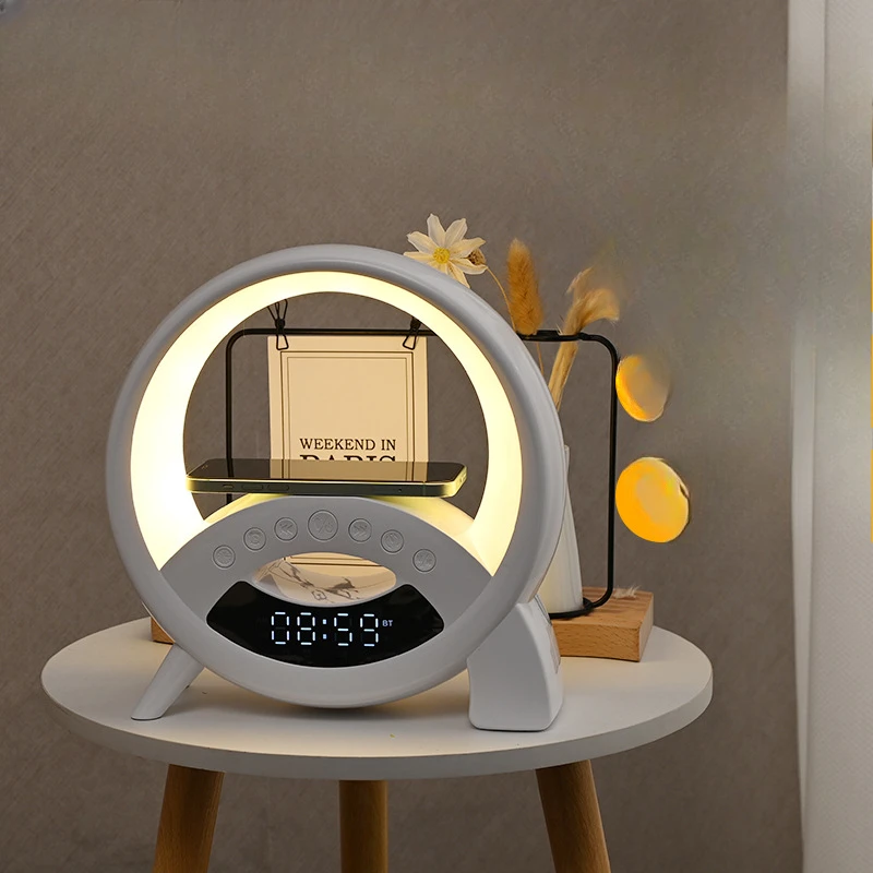 Altavoz Bluetooth Pantalla Reloj Despertador Luz nocturna