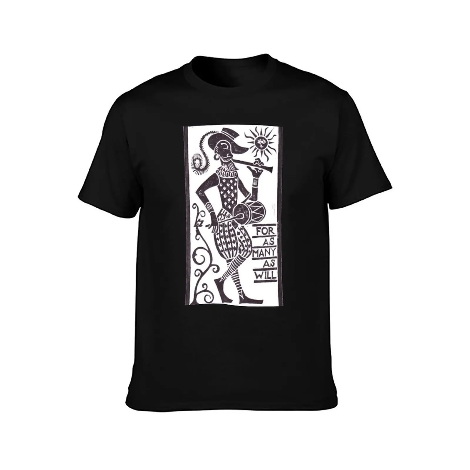 Pipe & Tabor Player (light fill, for dark backgrounds) T-Shirt anime t shirts oversize T-Shirt