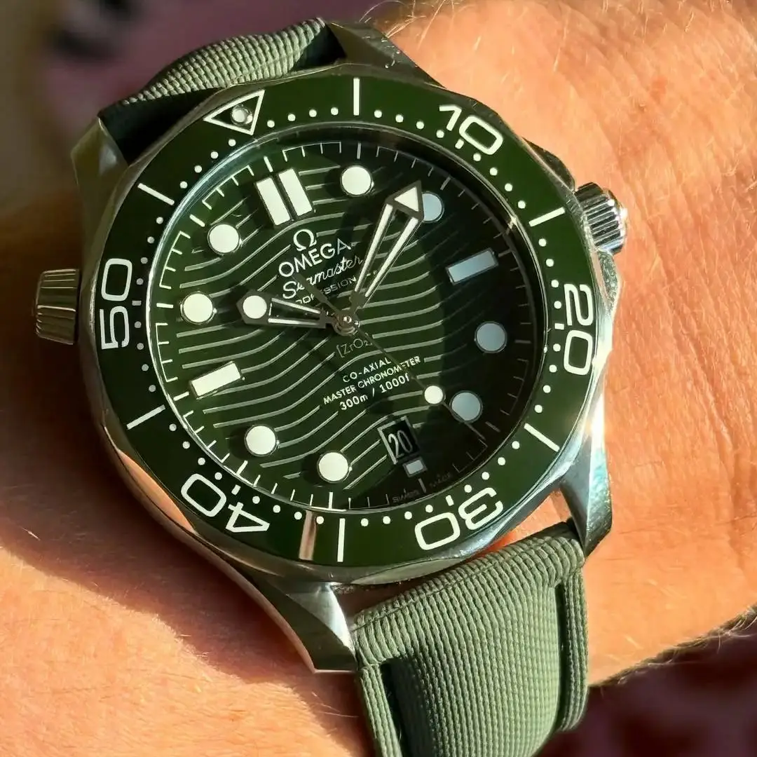 20 มม.21 มม.22 มม.ยาง FKM สายนาฬิกา Perfect Fit Cartier Santos Omega AP Panerai Sekio FLAT End Universal สายนาฬิกา