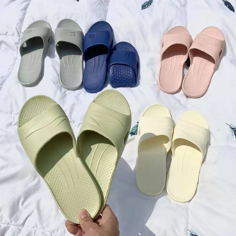 Summer New Foldable Home fashion Slippers Hotel Travel Portable Slides Non-Slip Bathing House Guest Use Men\'s Women\'s Flat Shoes