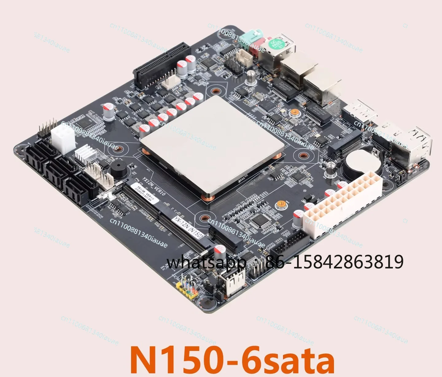 N150 NAS Motherboard Dual 2.5G LAN PCIe Slot Dual M.2 NVMe SSD Home Network Storage Server Mainboard view 2