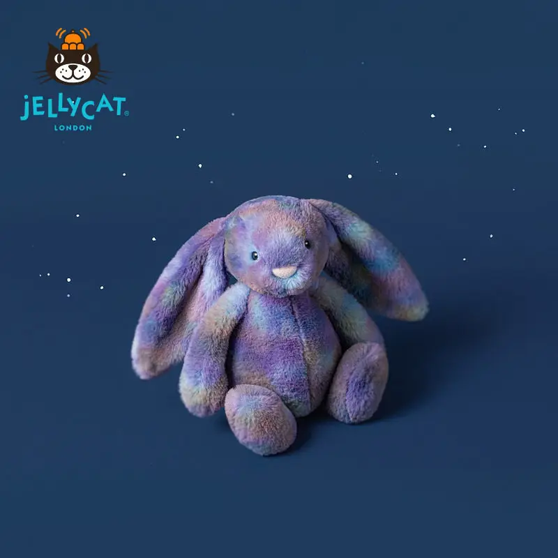 

Оригинальная плюшевая игрушка Jellycat Zodihop Luxe Bunny из Великобритании, очень мягкая, уютная, космически-синяя, в стиле Моне, подарок