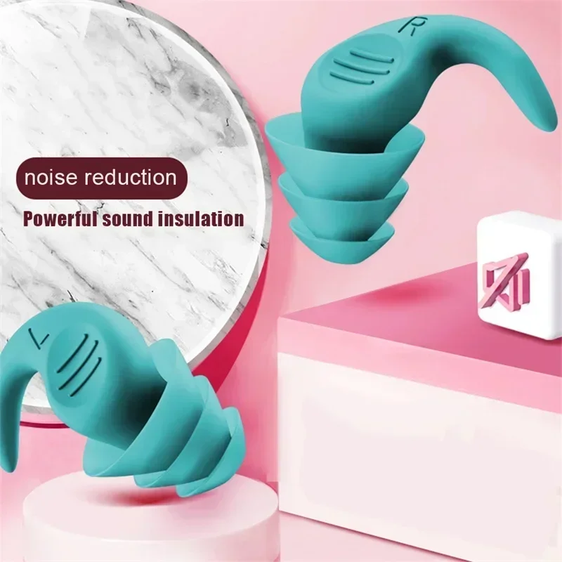 Imagem -05 - Ruído Cancelamento Ear Plug Loops Tampões Natação Tampões Tampões Redução Silicone Tampões para Dormir Anti-ruído Loop Earplugs Protetor Auricular Antiruido Proteção Auricular Tampao de Ouvido Dormir Novo