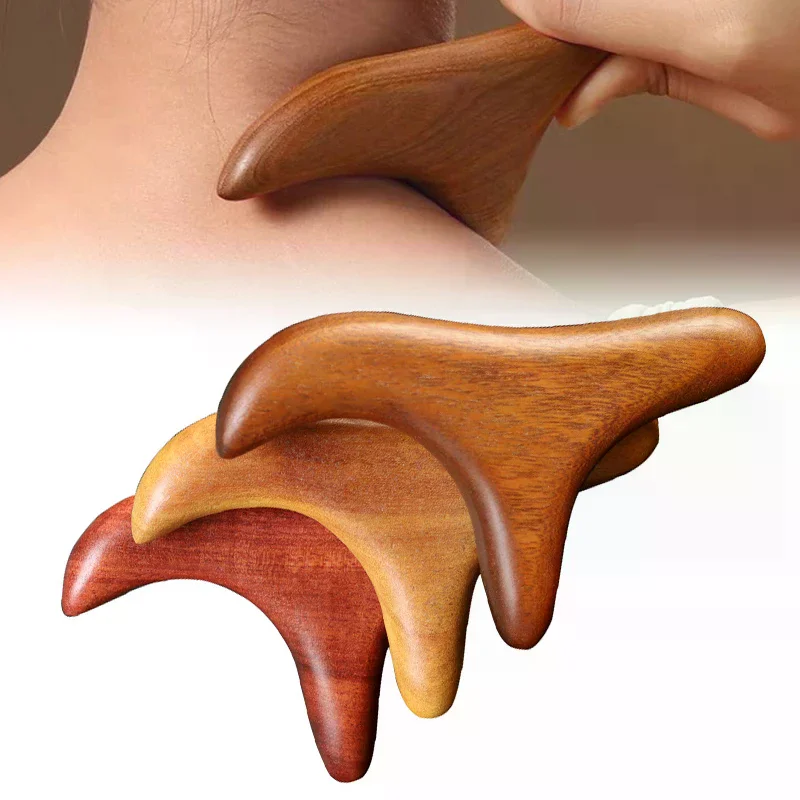Neck Foot Sandalwood Trigger Point Massage Gua Sha Tools Home Gym Professional Therapy Massage Tool 1 PCS For Back Leg Hand Face