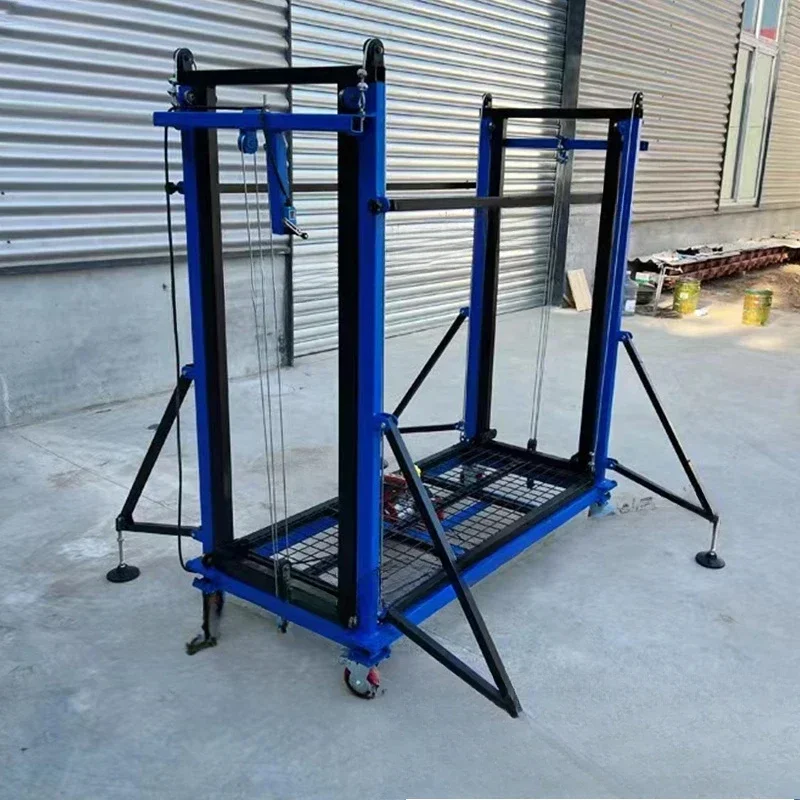 Folding small electric lifting scaffold mobile high-altitude maintenance platform building construction lift vehicle