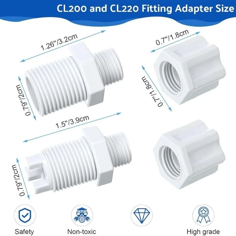 4X7B Professional Swimming Pool Plumbing Set For CLX220PAK Systems Easy Installation Durable Plastic Component