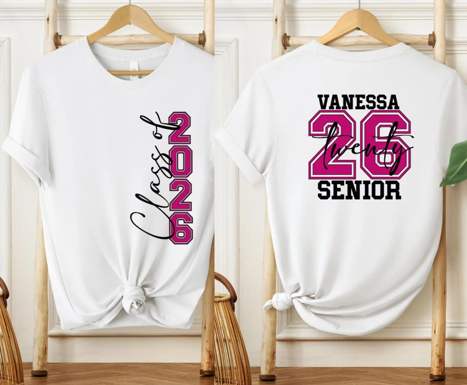 Personalized Senior 2026 Shirt Custom Graduation Class 2026 Student Shirt Design Name Number Senior