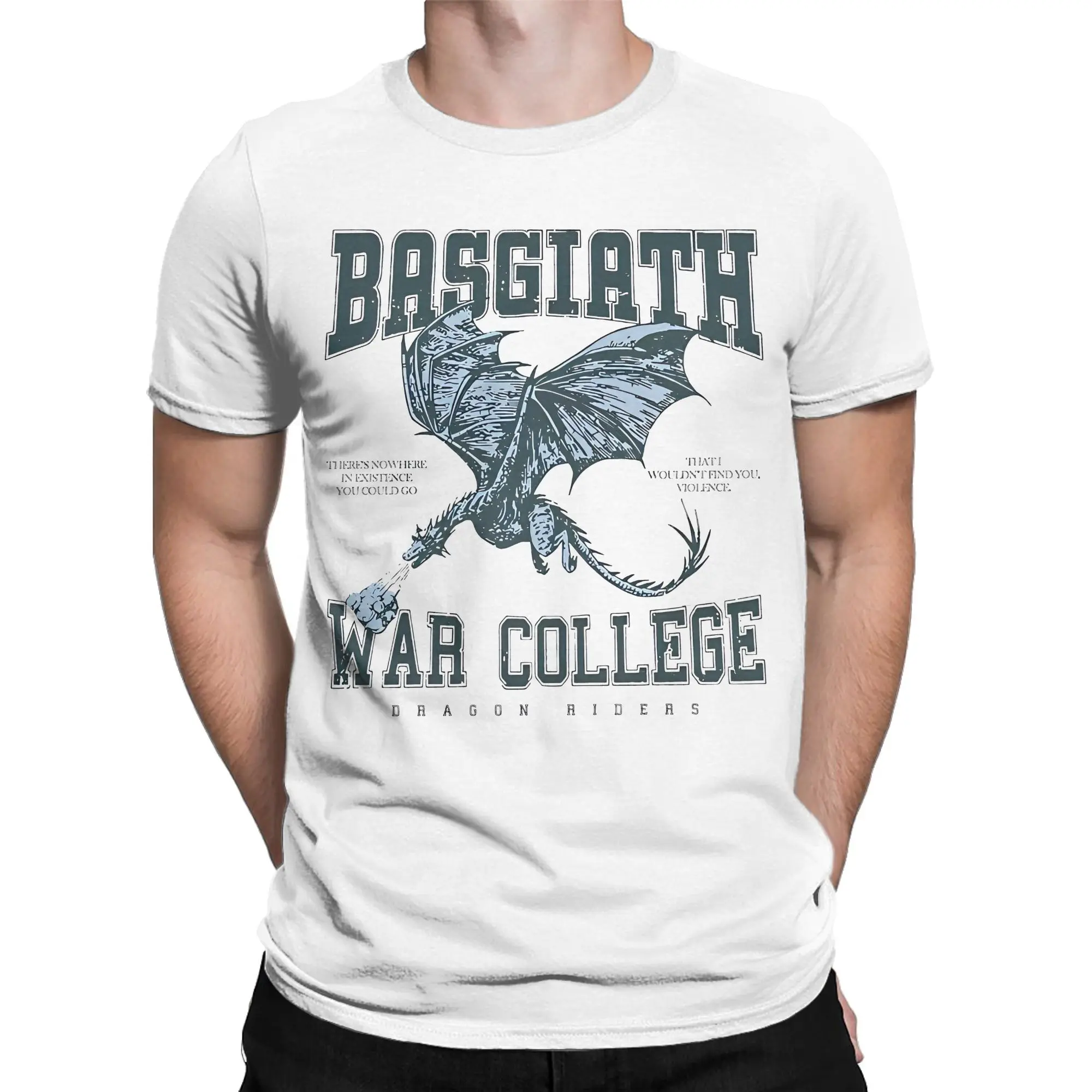 Print Basgiath War College Tshirts For Men Women Cotton Short Sleeve Tairn Basiath Fourth Wing Crewneck Summer Top Tee