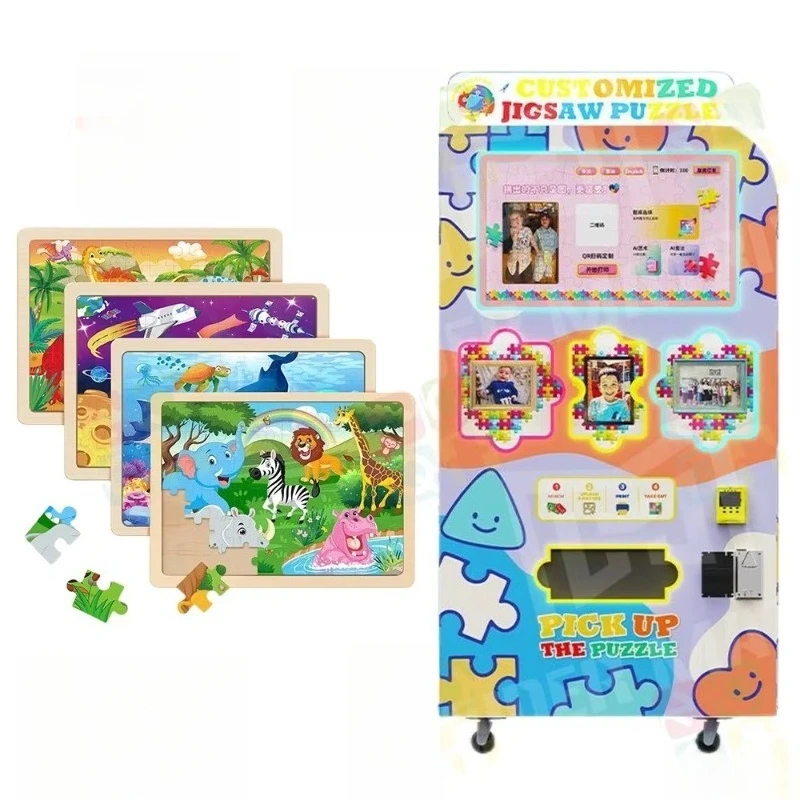 2026 New  Fully Automatic Jigsaw Puzzle Vending Machine Multi-Language Settings Supports Coin Credit Card Payment Customized